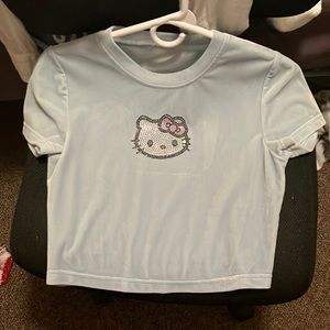 limited edition hello kitty velvet crop top